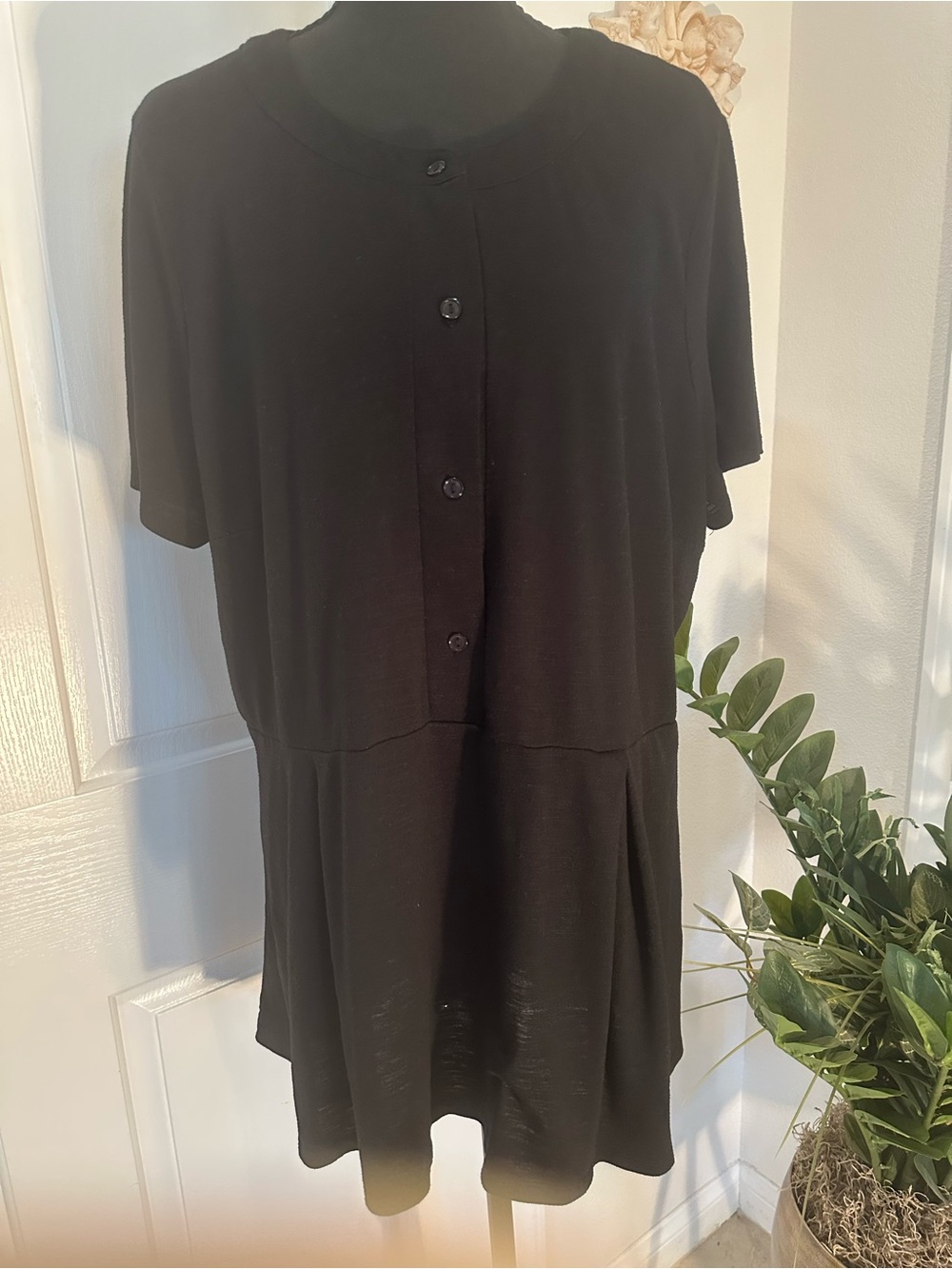 Lane Bryant Black Women's Top with Label Detail